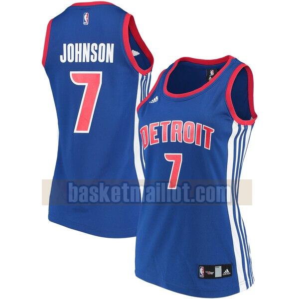 Maillot nba Detroit Pistons Réplique Femme Stanley Johnson 7 Bleu