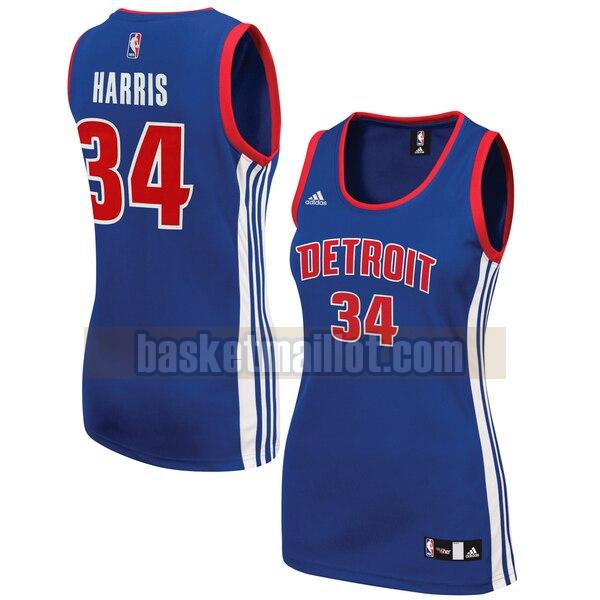 Maillot nba Detroit Pistons Réplique Femme Tobias Harris 34 Bleu