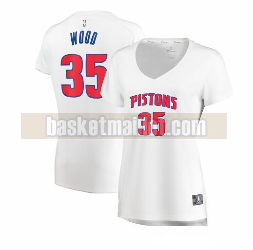 Maillot nba Detroit Pistons association edition Femme Christian Wood 35 Blanc