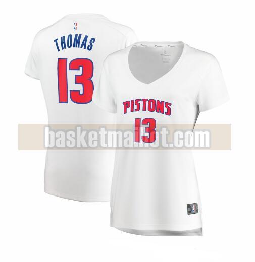 Maillot nba Detroit Pistons association edition Femme Khyri Thomas 13 Blanc