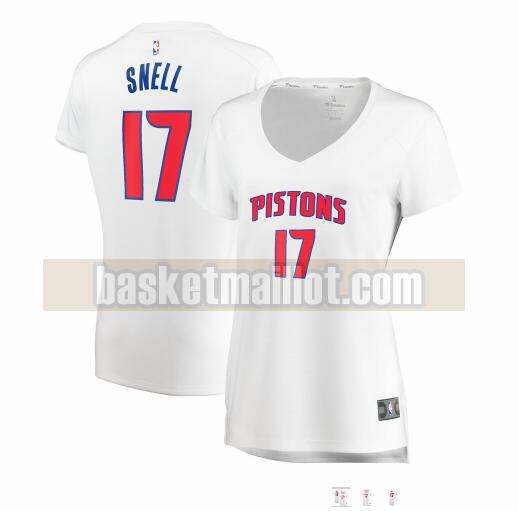Maillot nba Detroit Pistons association edition Femme Tony Snell 17 Blanc
