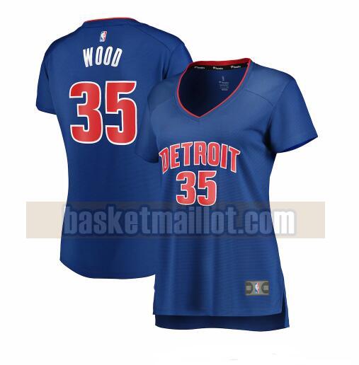 Maillot nba Detroit Pistons icon edition Femme Christian Wood 35 Bleu