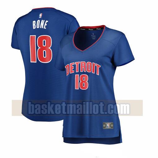 Maillot nba Detroit Pistons icon edition Femme Jordan Bone 18 Bleu