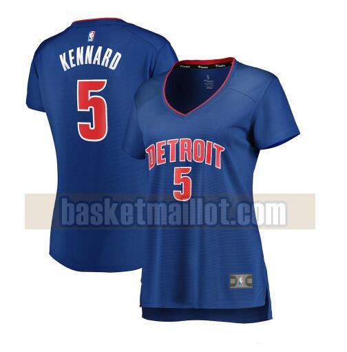 Maillot nba Detroit Pistons icon edition Femme Luke Kennard 5 Bleu