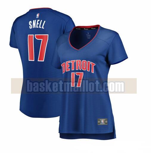 Maillot nba Detroit Pistons icon edition Femme Tony Snell 17 Bleu