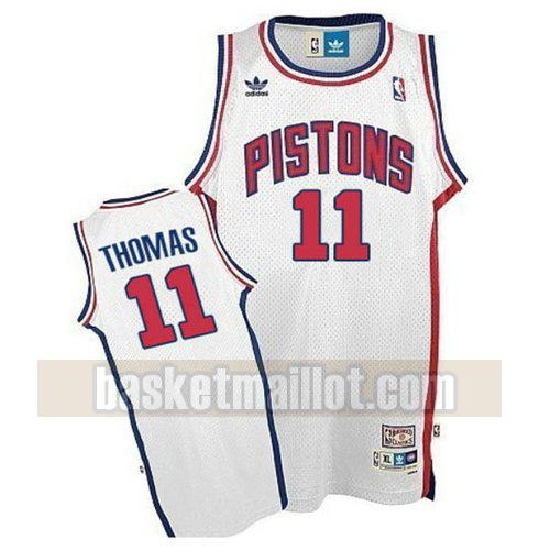 Maillot nba Detroit Pistons retro Homme Isiah Thomas 11 White