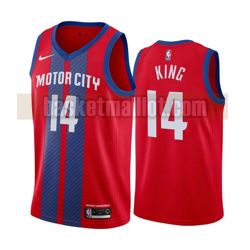 Maillot nba Detroit Pistons Édition City 2019-2020 Homme Louis King 14 Rouge
