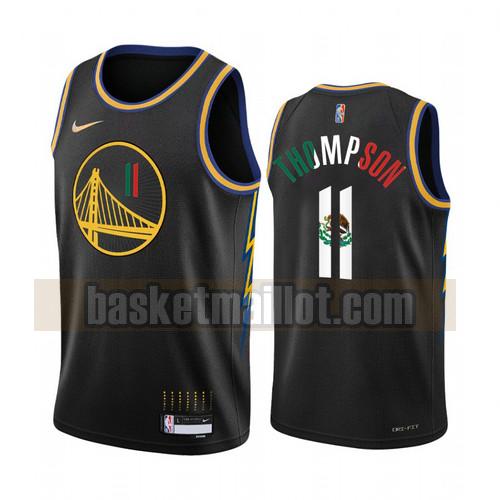 Maillot nba Golden State Warriors 2022 mexico edition Homme Thompson 11 Noir