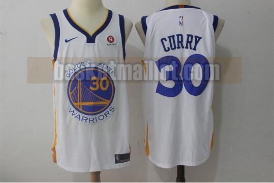 Maillot nba Golden State Warriors Basketball Homme Stephen Curry 30 Blanc