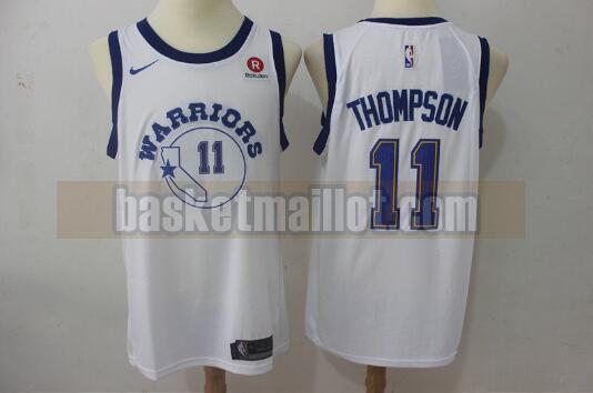 Maillot nba Golden State Warriors Basketball pas cher Homme Klay Thompson 11 Blanc