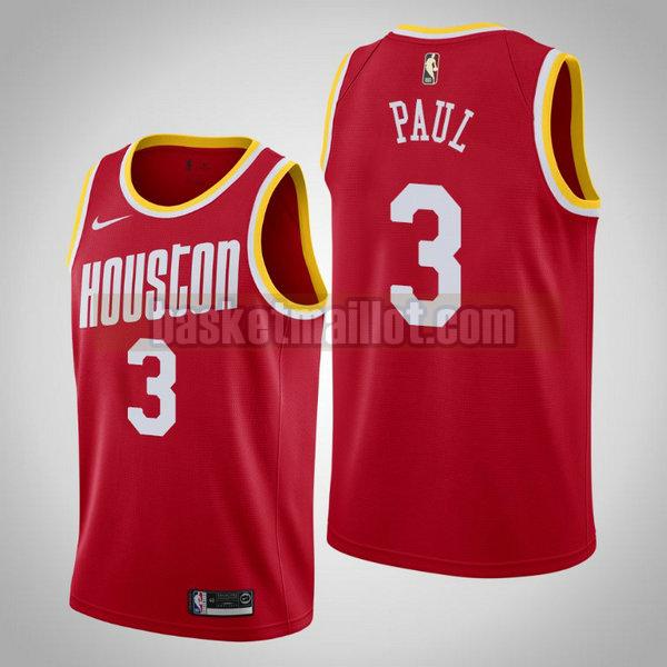 Maillot nba Houston Rockets 2020-21 saison déclaration Homme Chris Paul 3 Rouge