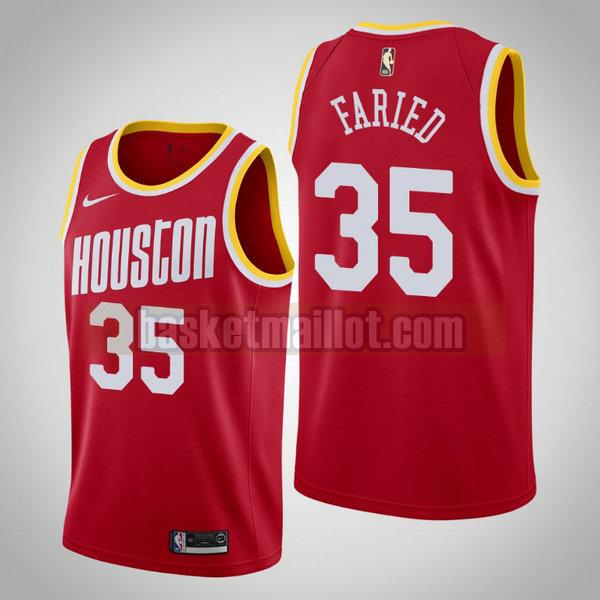 Maillot nba Houston Rockets 2020-21 saison déclaration Homme Kenneth Faried 35 Rouge