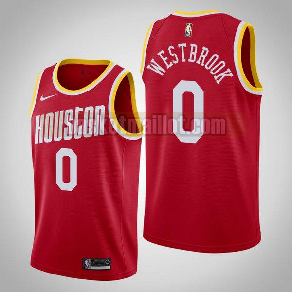 Maillot nba Houston Rockets 2020-21 saison déclaration Homme Russell Westbrook 0 Rouge