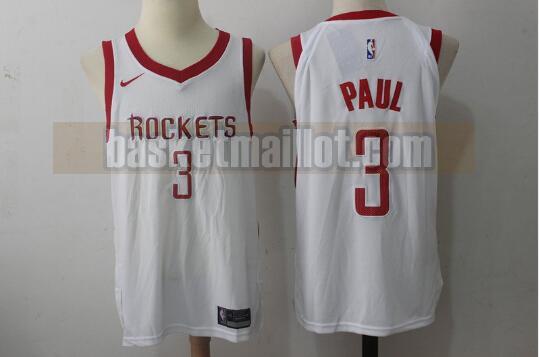 Maillot nba Houston Rockets Basketball Homme Chris Paul 3 Blanc