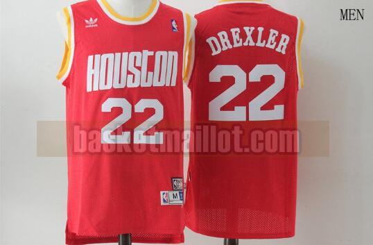 Maillot nba Houston Rockets Basketball Homme Clyde Drexler 22 Rouge