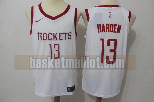 Maillot nba Houston Rockets Basketball Homme James Harden 13 Blanc