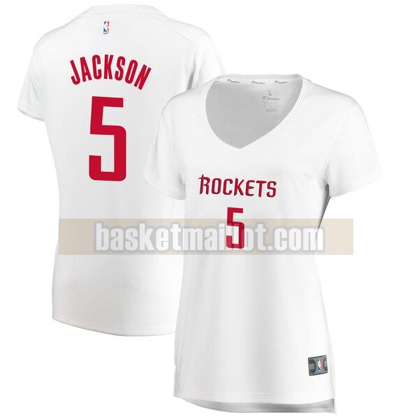 Maillot nba Houston Rockets association edition Femme Aaron Jackson 5 Blanc