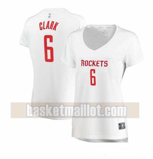 Maillot nba Houston Rockets association edition Femme Gary Clark 6 Blanc