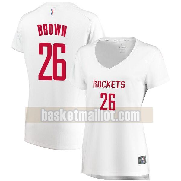 Maillot nba Houston Rockets association edition Femme Markel Brown 26 Blanc