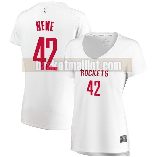 Maillot nba Houston Rockets association edition Femme Nene Hilario 42 Blanc