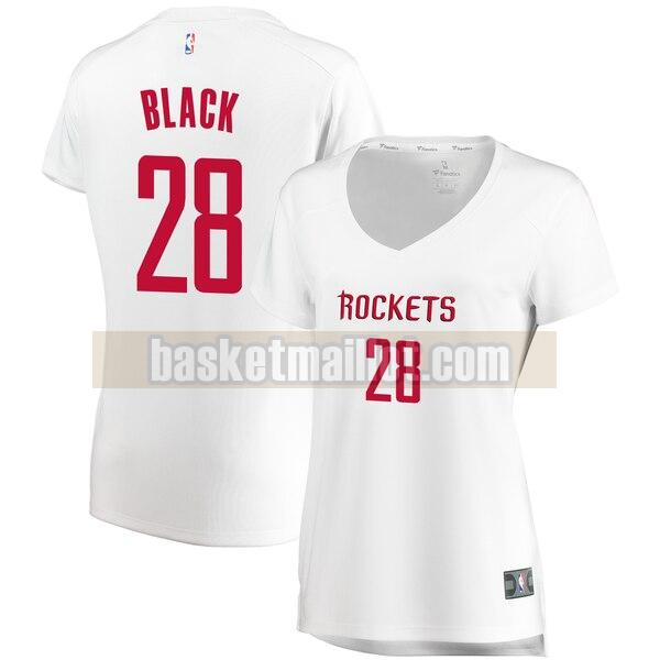 Maillot nba Houston Rockets association edition Femme Tarik Black 28 Blanc