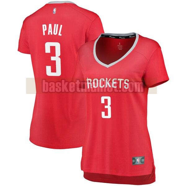 Maillot nba Houston Rockets icon edition Femme Chris Paul 3 Rouge