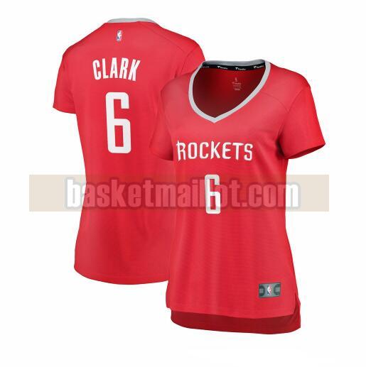 Maillot nba Houston Rockets icon edition Femme Gary Clark 6 Rouge