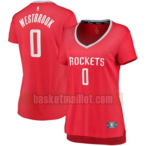 Maillot nba Houston Rockets icon edition Femme Russell Westbrook 0 Rouge