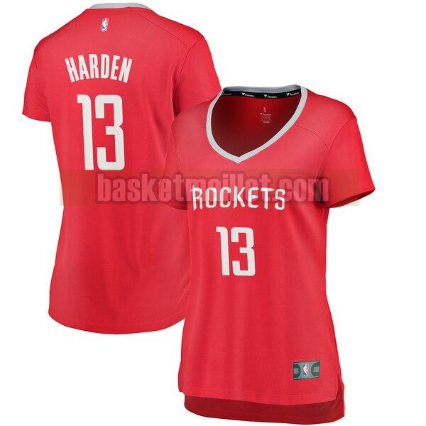 Maillot nba Houston Rockets iconique Femme James Harden 13 Rouge