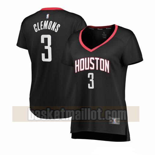 Maillot nba Houston Rockets statement edition Femme Chris Clemons 3 Noir