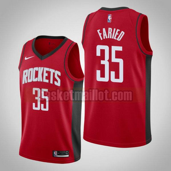 Maillot nba Houston Rockets Édition City 2019-20 Homme Kenneth Faried 35 Rouge