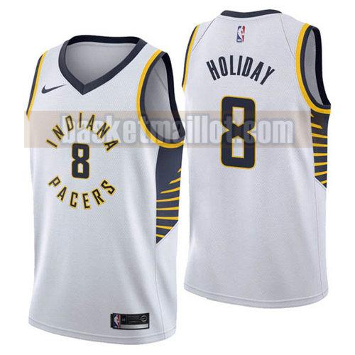Maillot nba Indiana Pacers 2018-19 Homme Justin Holiday 8 White
