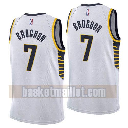 Maillot nba Indiana Pacers 2018-19 Homme Malcolm Brogdon 7 White