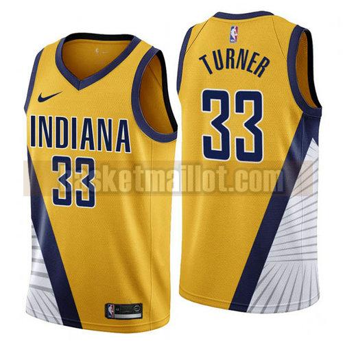 Maillot nba Indiana Pacers 2019-2020 Homme Myles Turner 33 Jaune