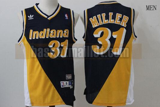 Maillot nba Indiana Pacers Basketball Homme Reggie Miller 31 Noir