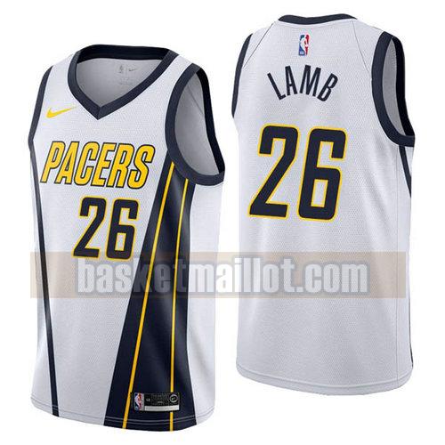 Maillot nba Indiana Pacers Earned 2018 Homme Jeremy Lamb 26 White