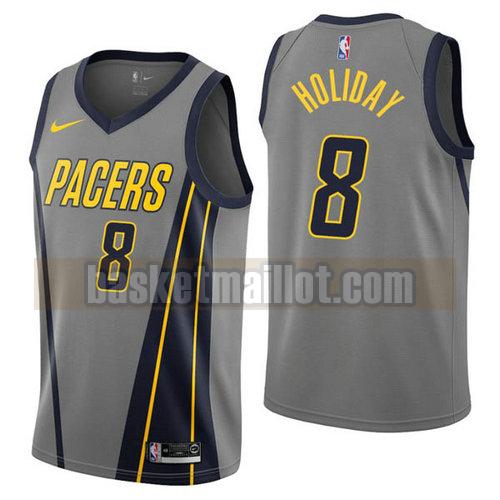 Maillot nba Indiana Pacers Ville 2019 Homme Justin Holiday 8 gris