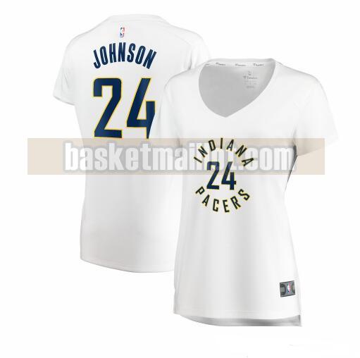 Maillot nba Indiana Pacers association edition Femme Alize Johnson 24 Blanc