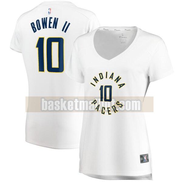Maillot nba Indiana Pacers association edition Femme Brian Bowen II 10 Blanc