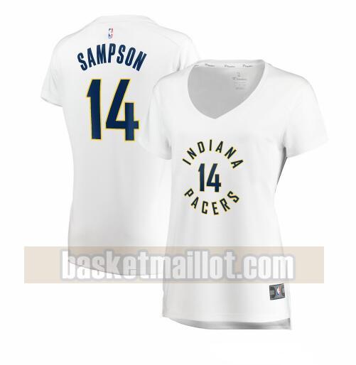 Maillot nba Indiana Pacers association edition Femme JaKarr Sampson 14 Blanc