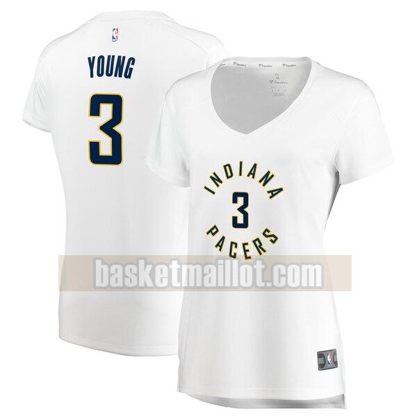 Maillot nba Indiana Pacers association edition Femme Joe Young 3 Blanc