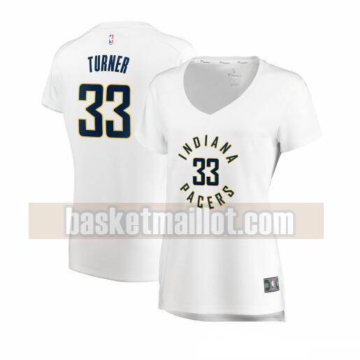 Maillot nba Indiana Pacers association edition Femme Myles Turner 33 Blanc