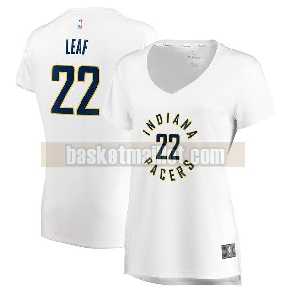 Maillot nba Indiana Pacers association edition Femme T.J. Leaf 22 Blanc