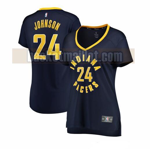 Maillot nba Indiana Pacers icon edition Femme Alize Johnson 24 Bleu marin