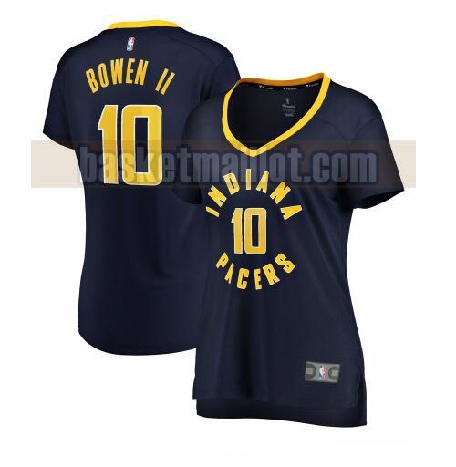 Maillot nba Indiana Pacers icon edition Femme Brian Bowen II 10 Bleu marin