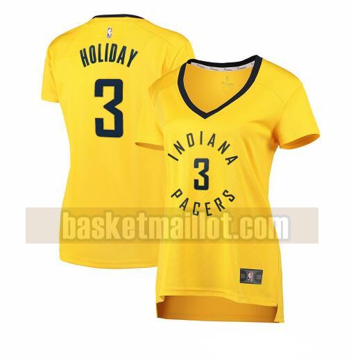 Maillot nba Indiana Pacers statement edition Femme Aaron Holiday 3 Jaune