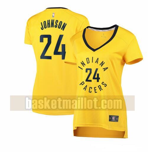Maillot nba Indiana Pacers statement edition Femme Alize Johnson 24 Jaune