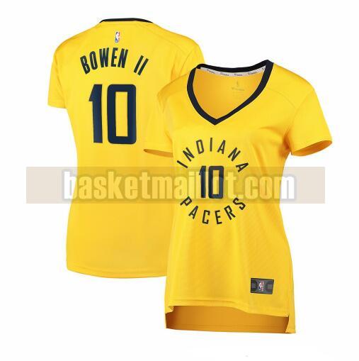 Maillot nba Indiana Pacers statement edition Femme Brian Bowen II 10 Jaune