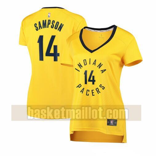 Maillot nba Indiana Pacers statement edition Femme JaKarr Sampson 14 Jaune