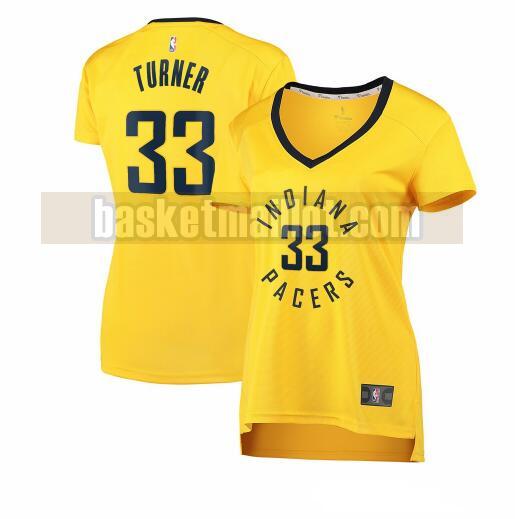 Maillot nba Indiana Pacers statement edition Femme Myles Turner 33 Jaune